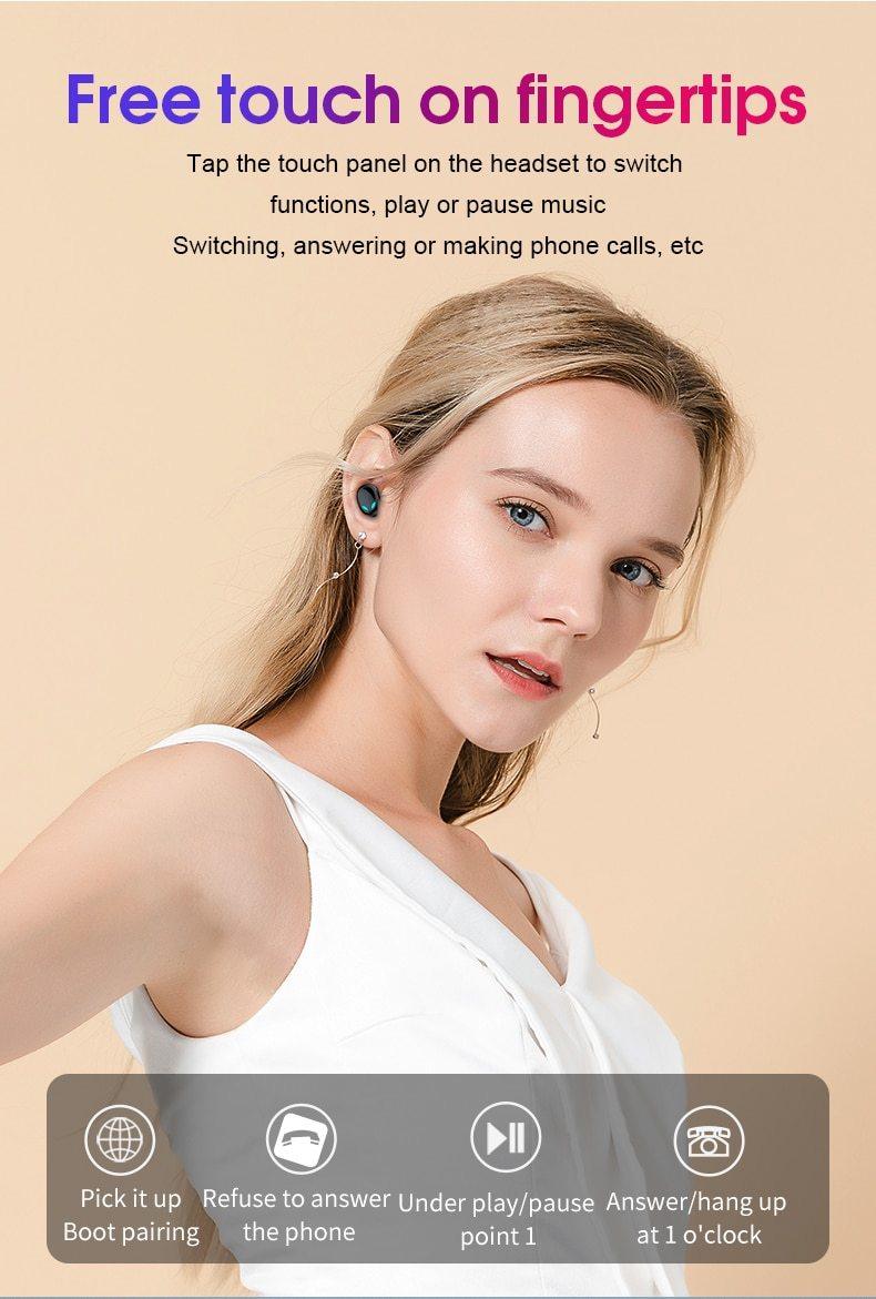 Wireless TWS Gaming Earbuds with 3500mAh Charging Case