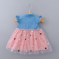Baby Girl Tulle Tutu Dress - Elegant Denim Princess Party Outfit
