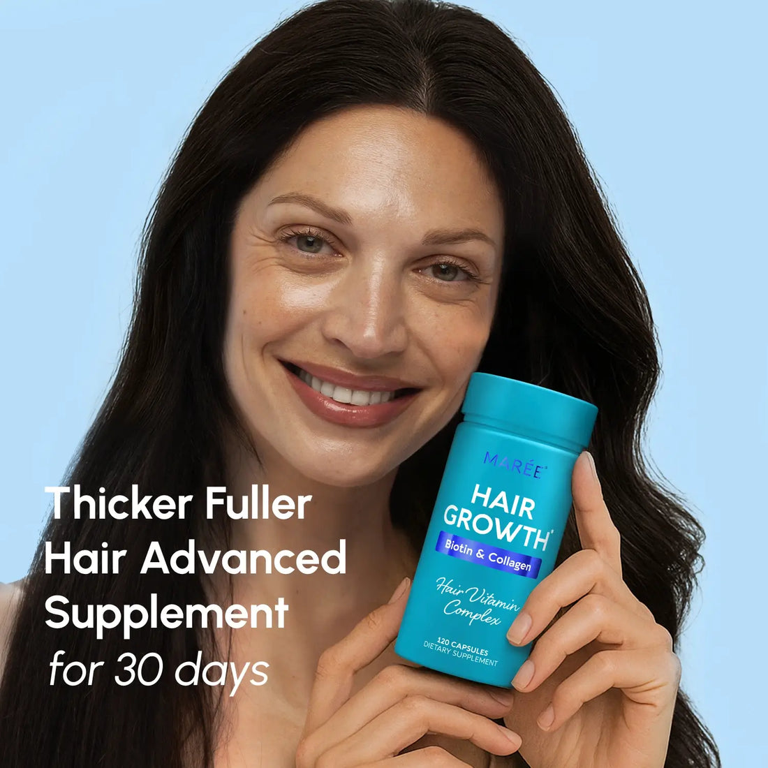 Biotin & Collagen Hair Growth Complex Supplement 120 Capsules - Image 2