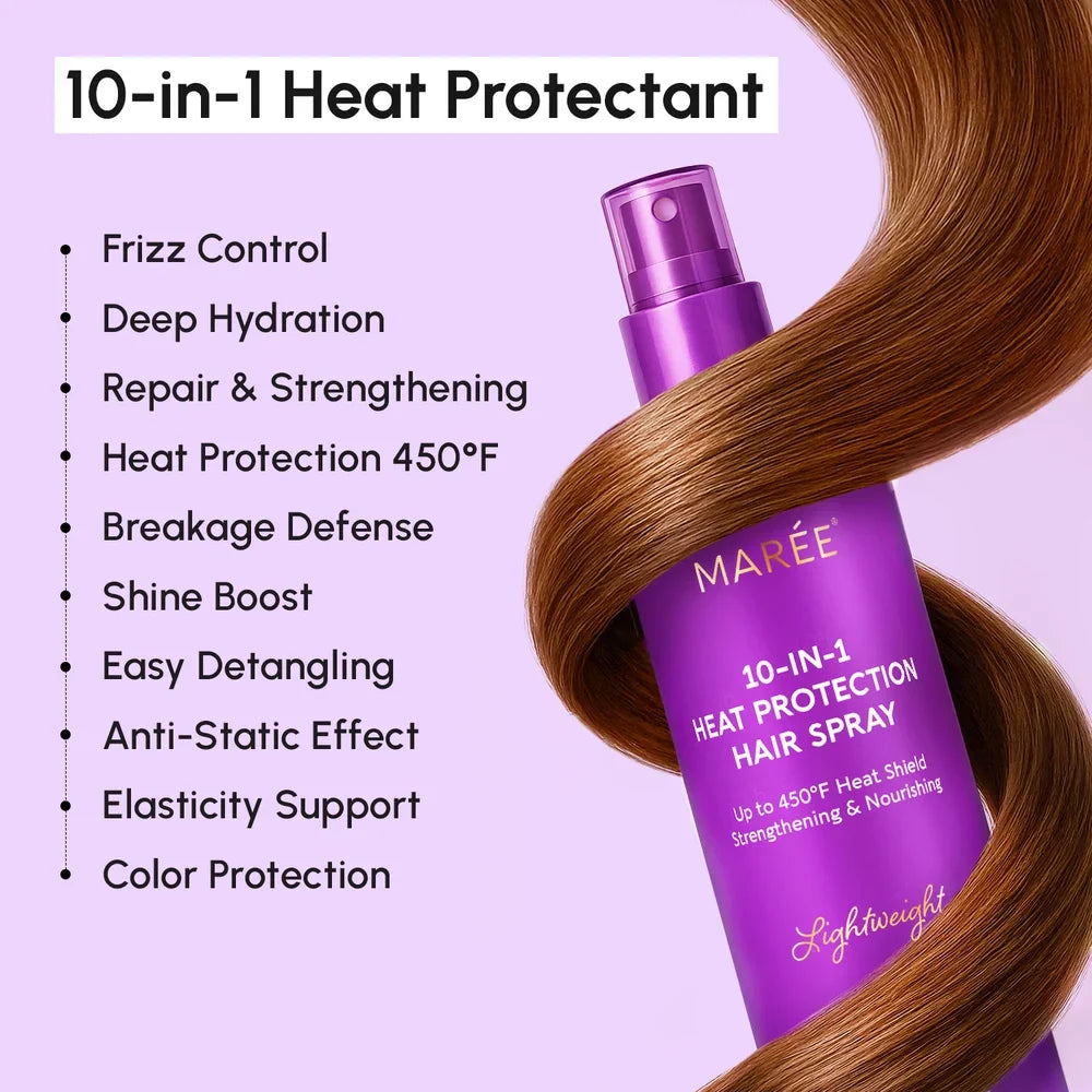 10-in-1 Heat Protection Hair Spray for All Hair Types 230ml - Image 3