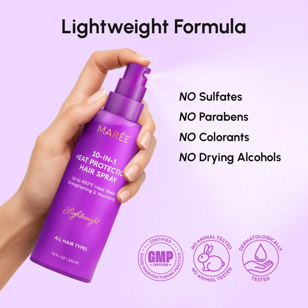 10-in-1 Heat Protection Hair Spray for All Hair Types 230ml - Image 9