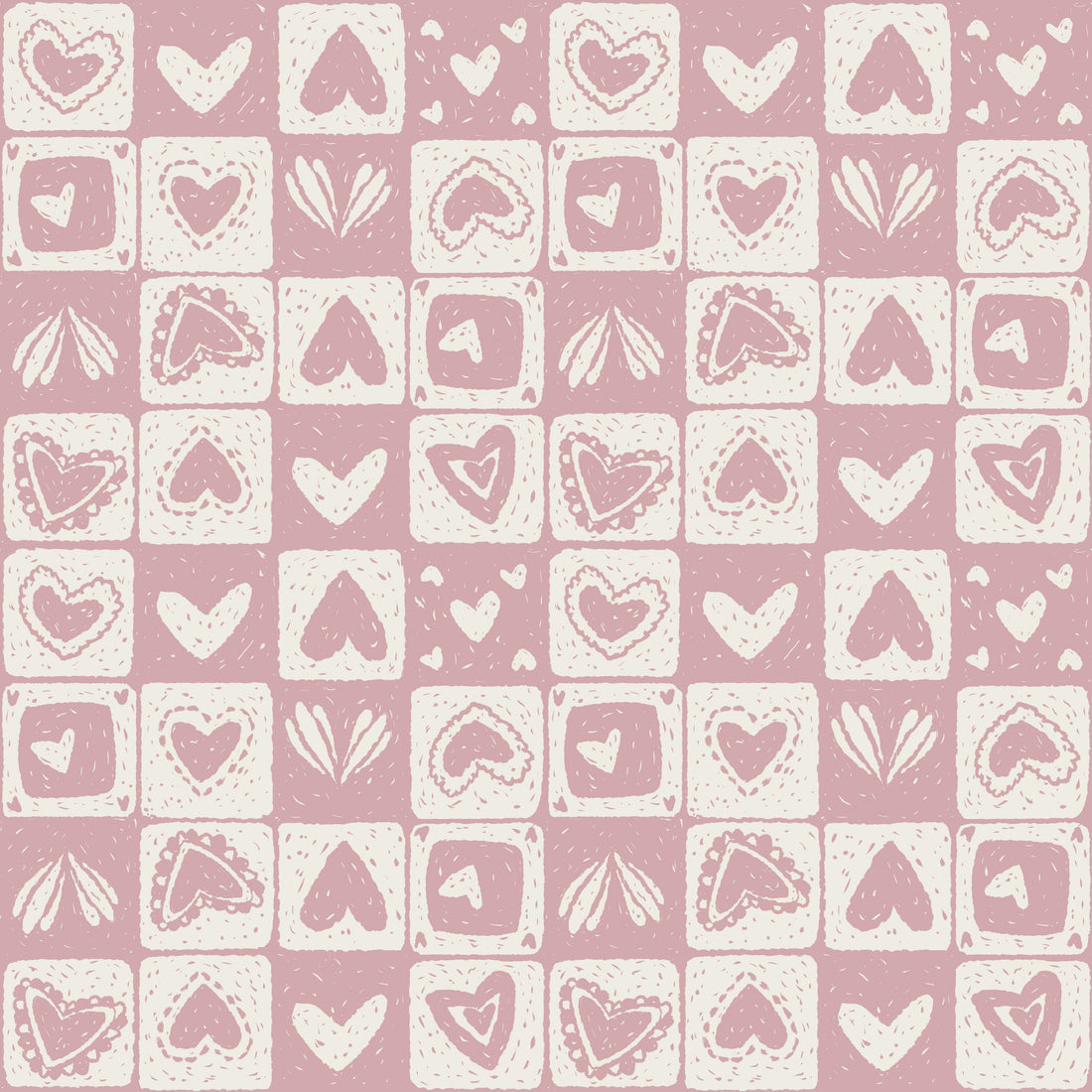 Haisley Geometric Wallpaper in Pink and White for Nursery