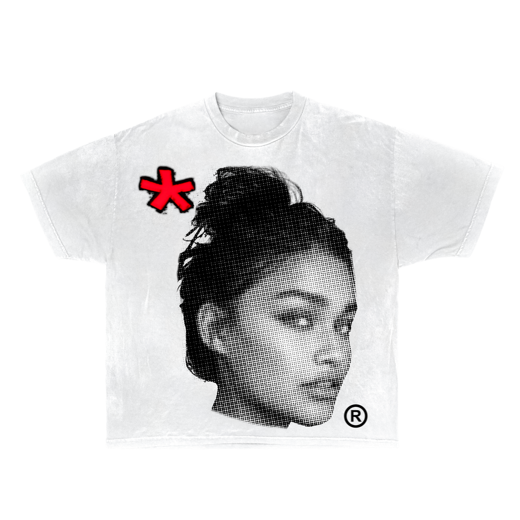 Half Tone Princess Graphic Streetwear Tee in Washed Black - Image 3