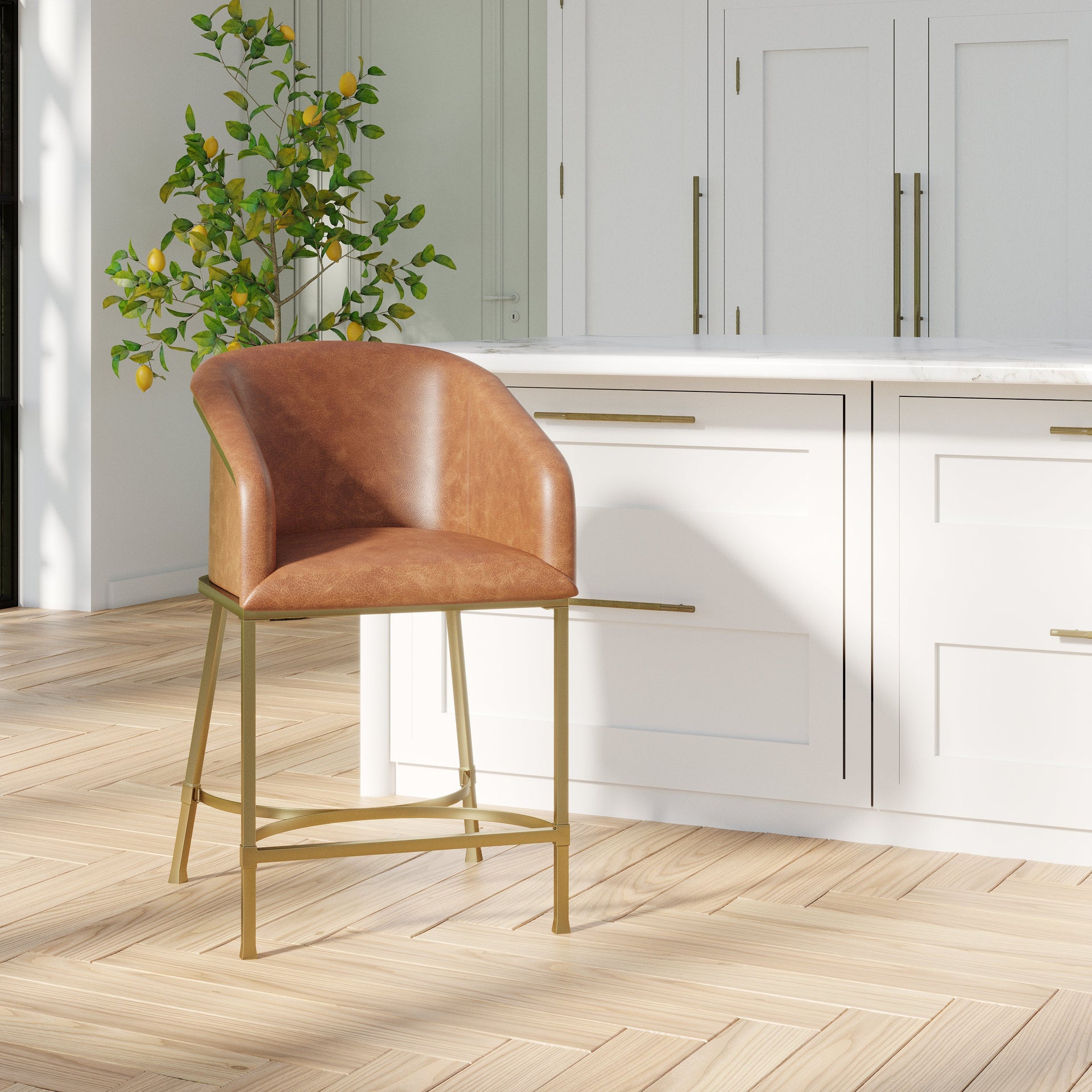 Greensboro Barstool in Brown