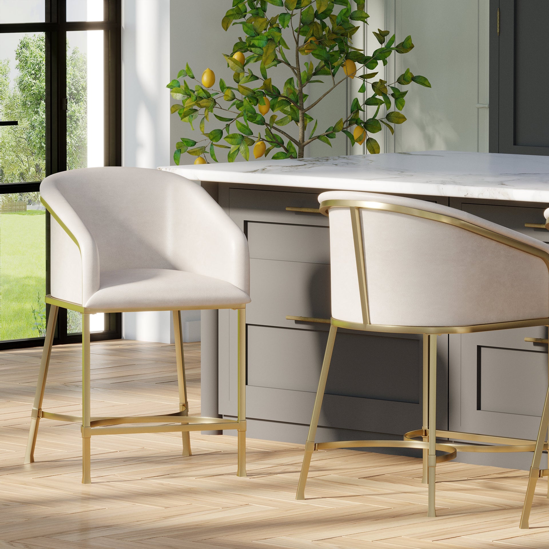Greensboro Barstool in White