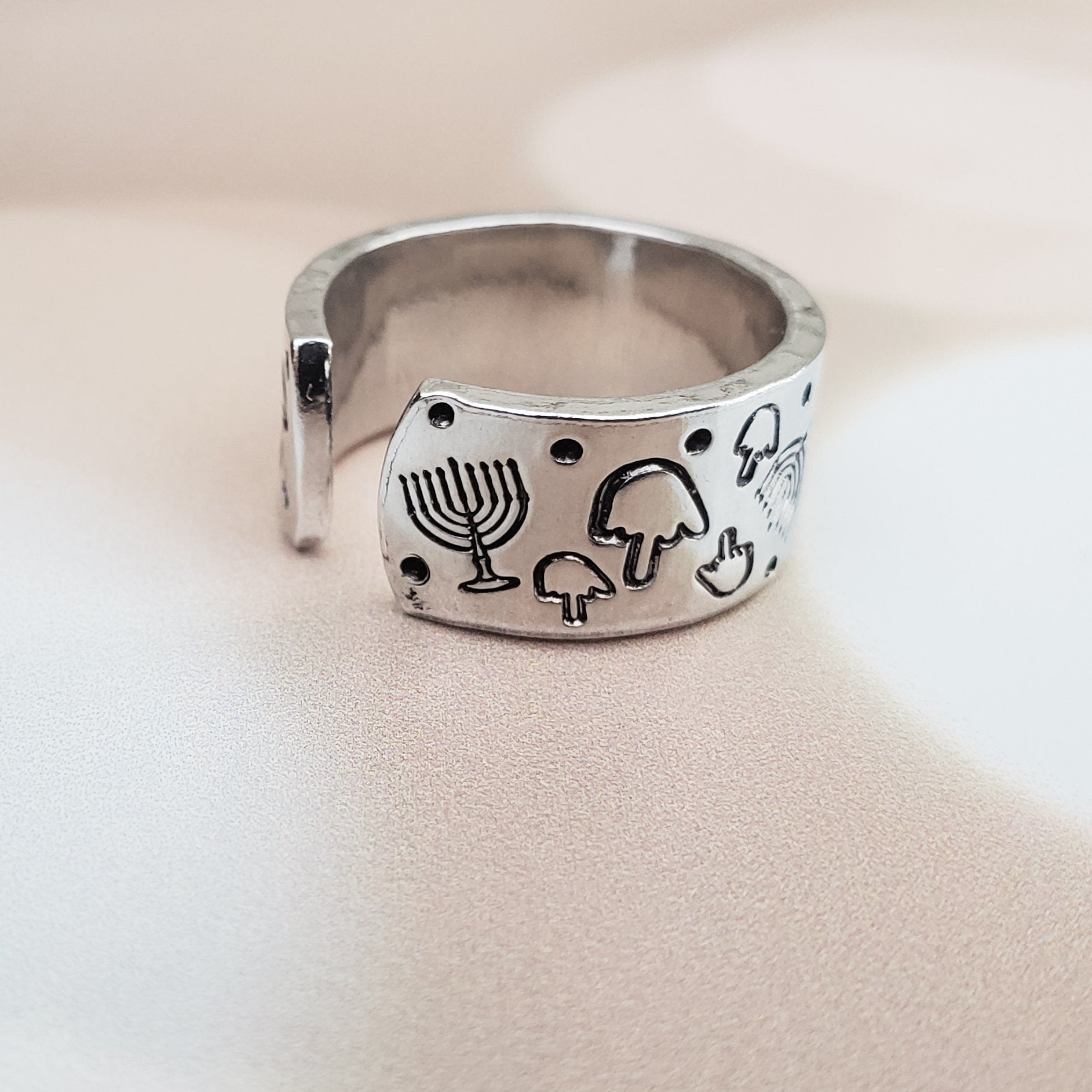 Hanukkah Middle Finger Ring