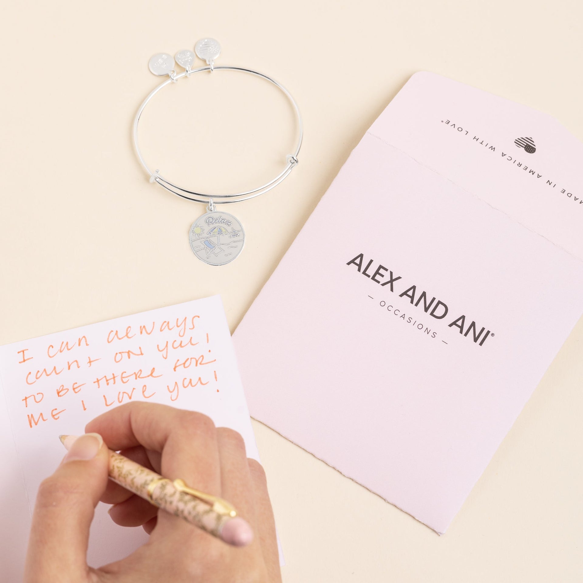 Happy Retirement Silver Charm Bangle Bracelet