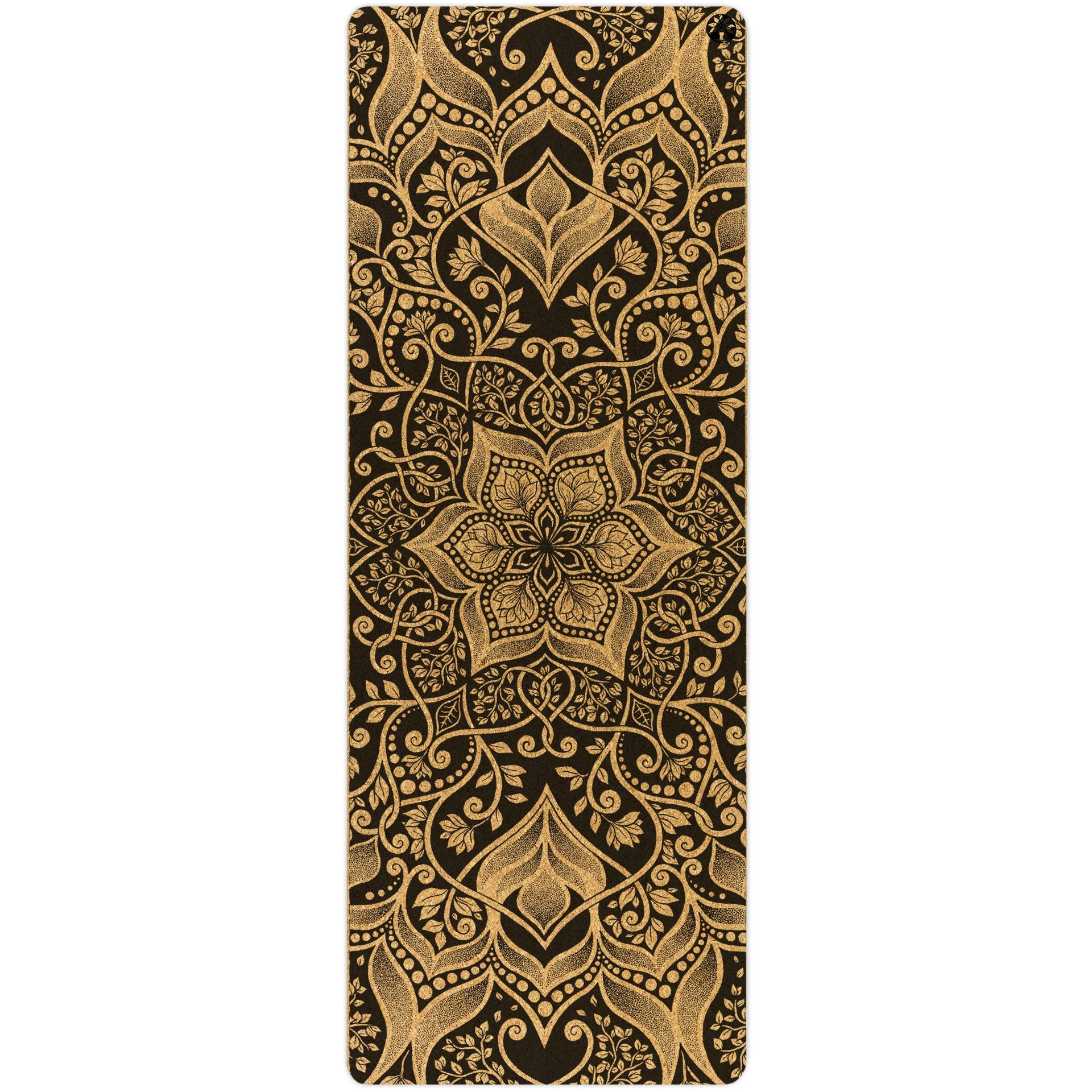 Harmony Original cork yoga mat in cork and forest-green