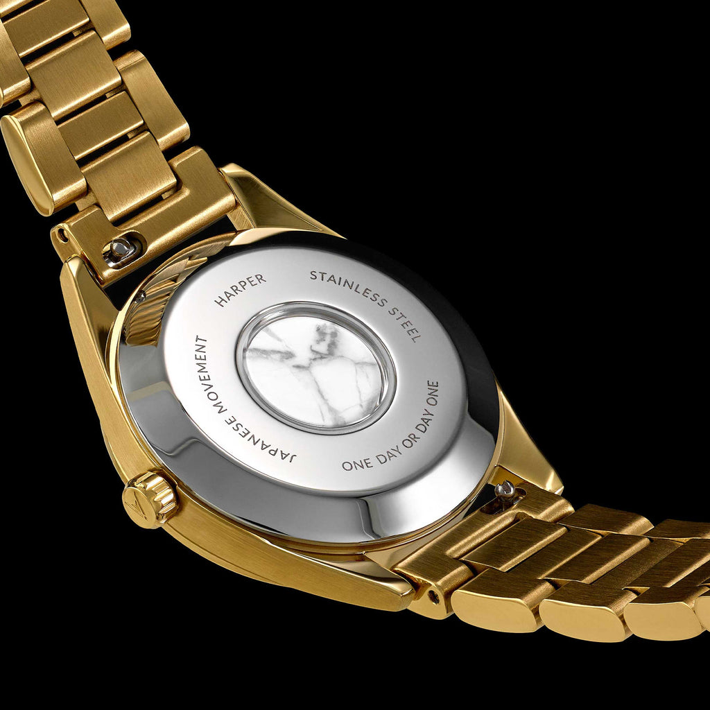 The Harper 29mm Gold Stainless Steel Petite Wristwatch