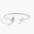 Harry Potter Hedwig owl and letter flex cuff bracelet with iridescent crystal accents