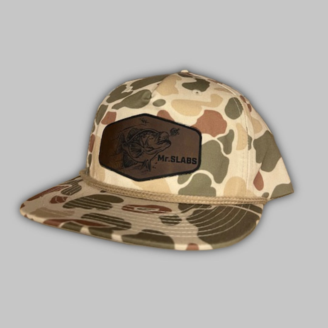 Mr. Slabs Camo Rope Hat for Fishing and Outdoor Sports