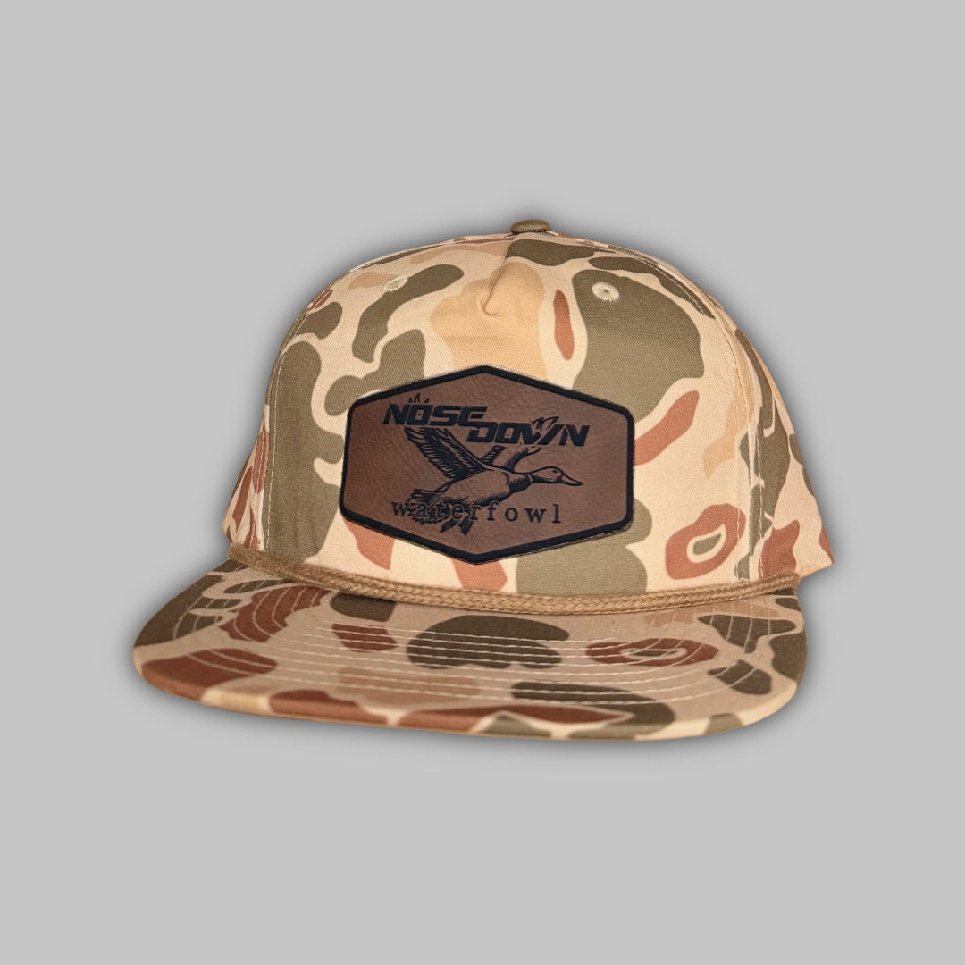 Flying Mallard Rope Hat Richardson R-Active Camo Duck Hunting Cap