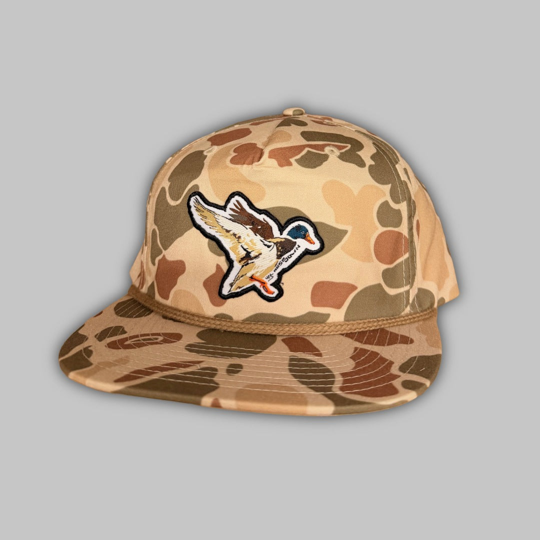 Landing Mallard Rope Hat Camo Unisex Style and Comfort Cap