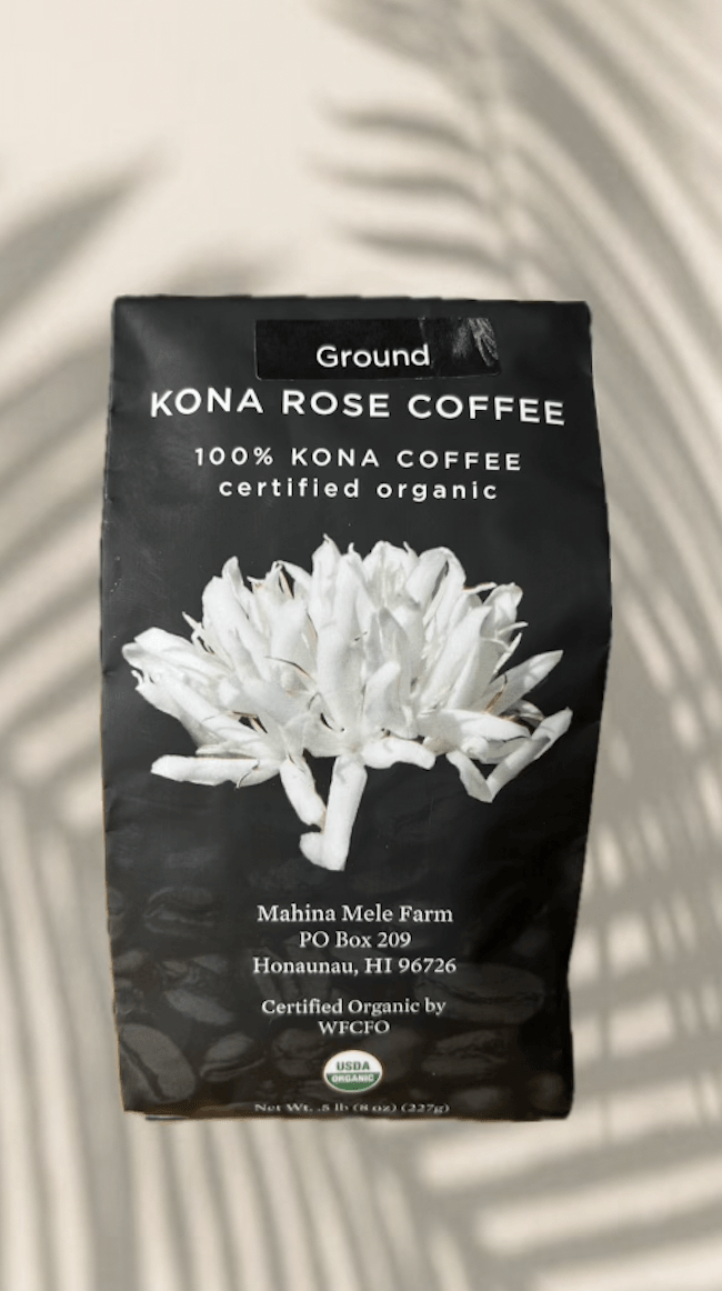 Organic 100% Kona Rose Coffee