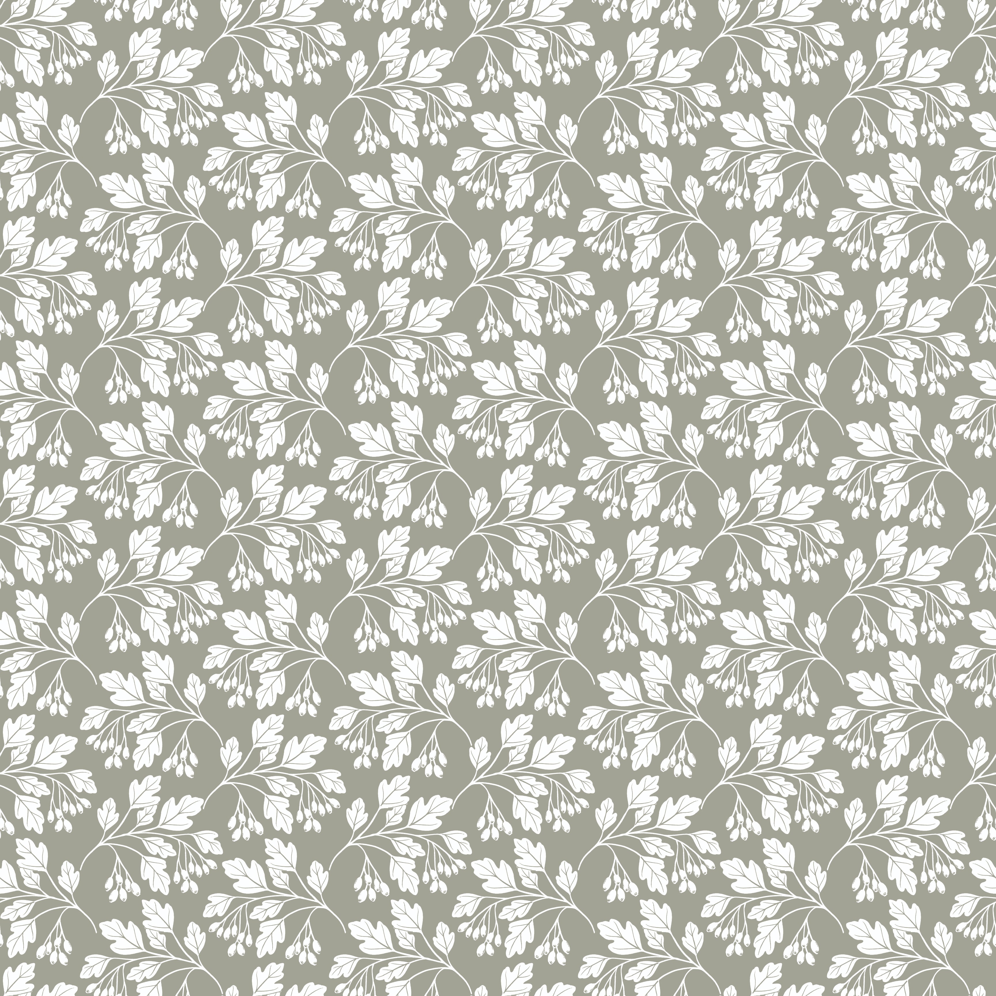Hawthorn Floral Peel and Stick Wallpaper in Brown, Sage-Green, and Teal