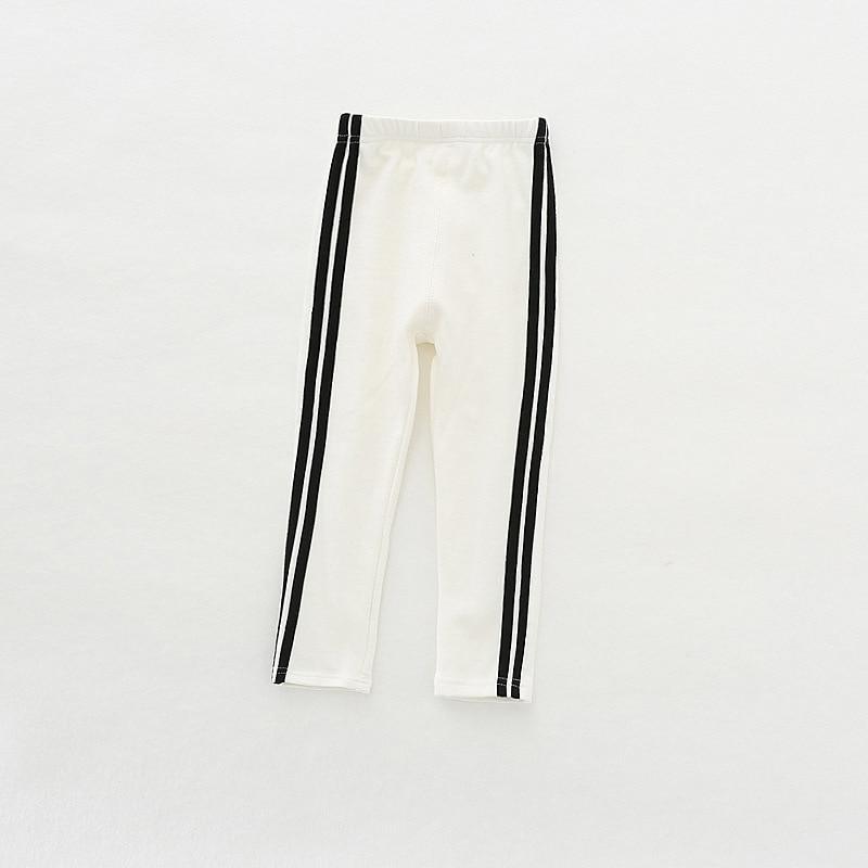 Sporty Striped Stretch Pants for Toddler Girls 1-5 Years
