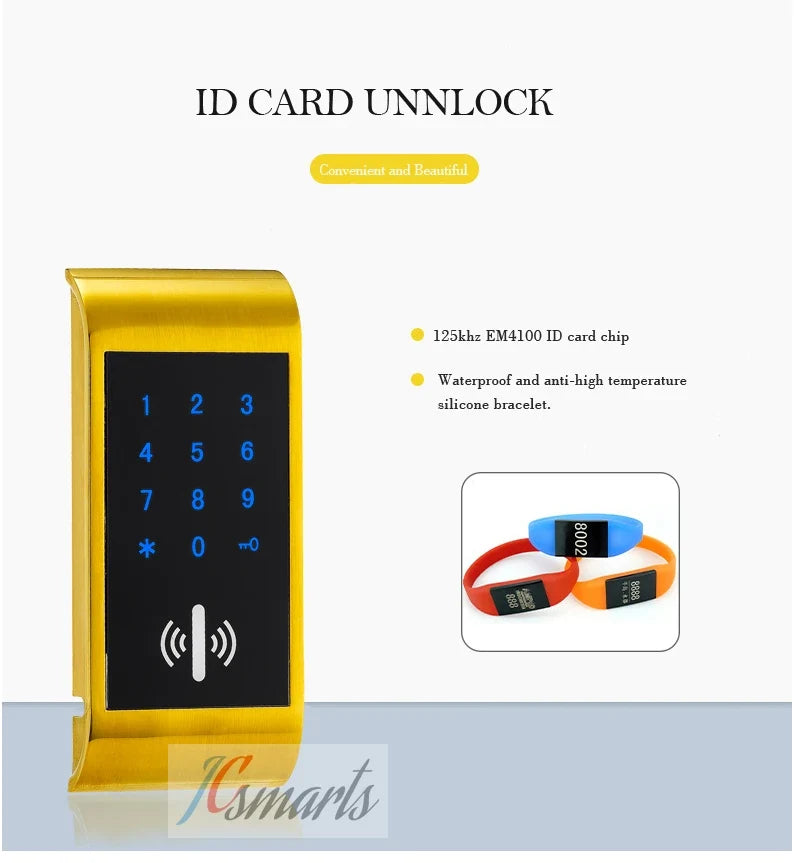 Electronic Keypad Cabinet Lock – RFID Locker Lock for Gym & Home