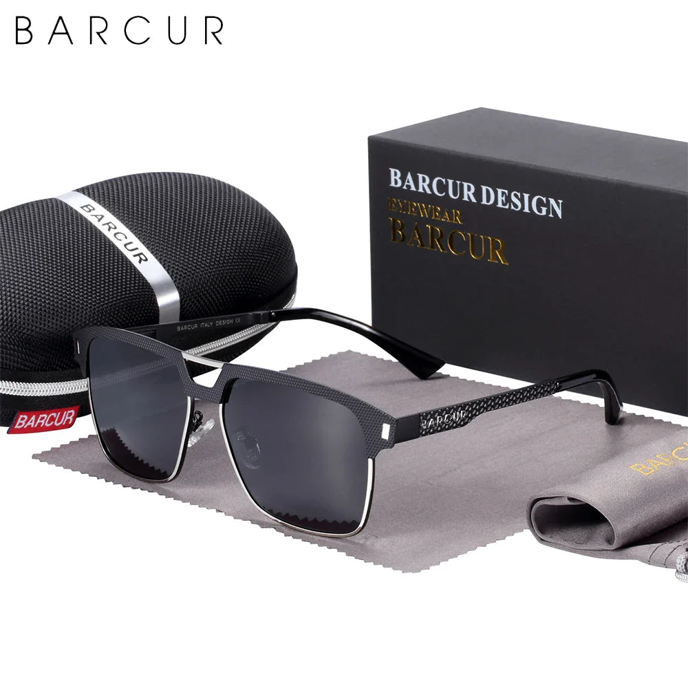 Polarized Square Stainless Steel Sunglasses UV400 Sport