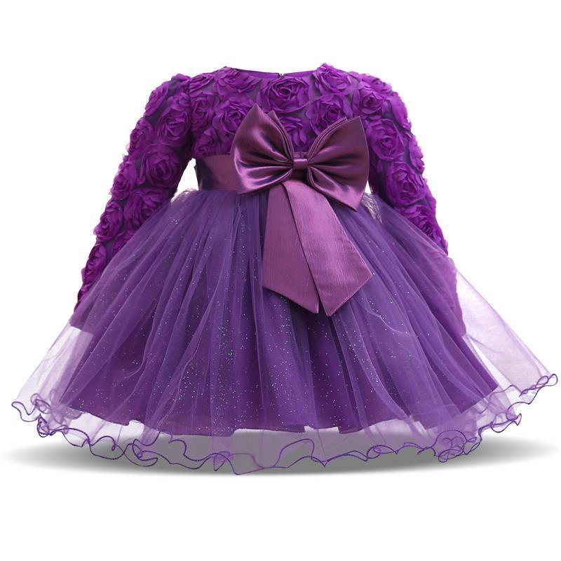 White Tulle Christening Gown First Birthday Party Ball Gown