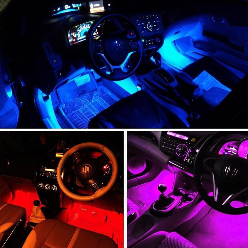 RGB LED Car Strip Lights with App Control & Music Sync Waterproof