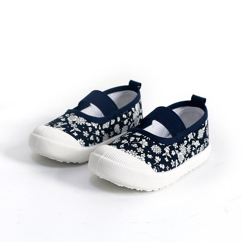 Floral Print Kids Canvas Sneakers for Girls Casual Daily Wear