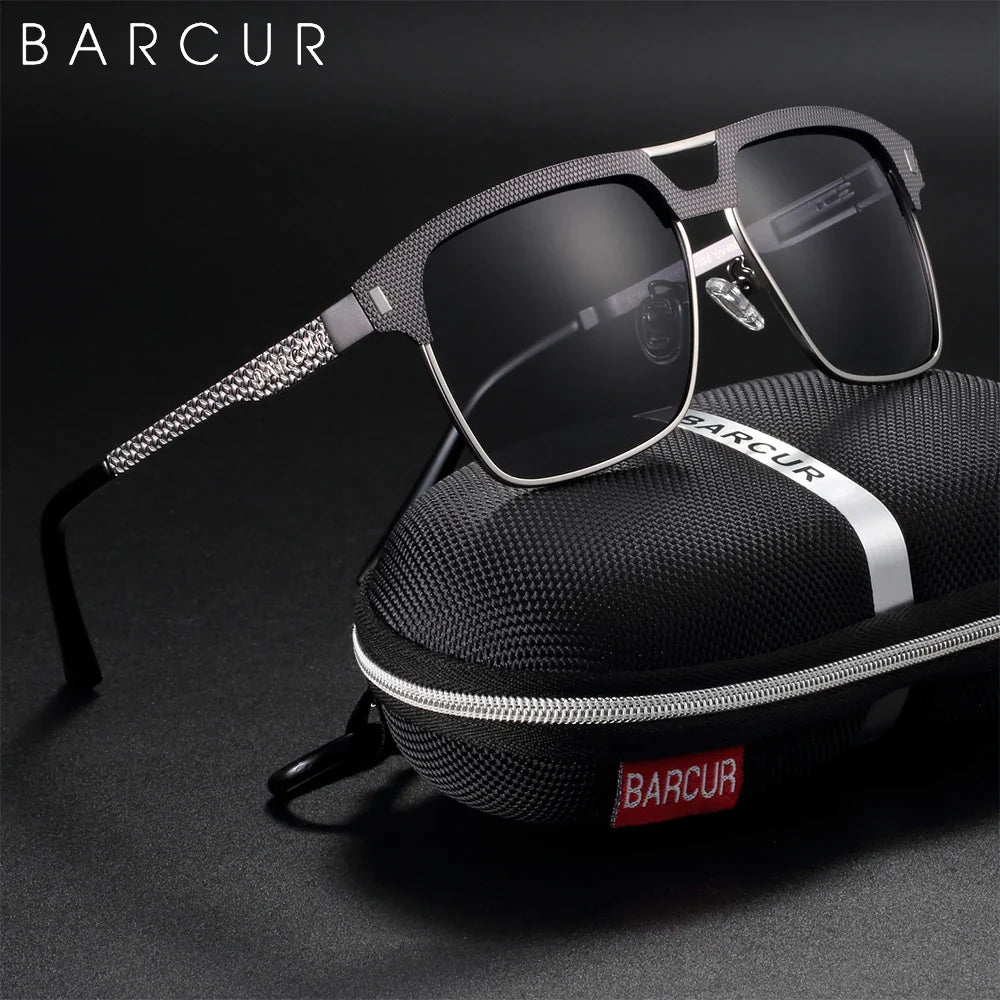 Polarized Square Stainless Steel Sunglasses UV400 Sport
