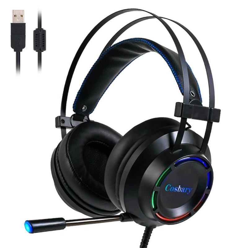 Professional Gaming Headset with 7.1 Surround Sound & RGB Lighting