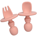 Baby Silicone Spoon and Fork Set – Ergonomic Self-Feeding Utensils