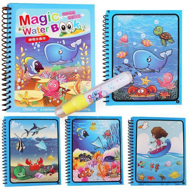 Magical Water Drawing Doodle Book with LED Light-Up Tracing Tablet