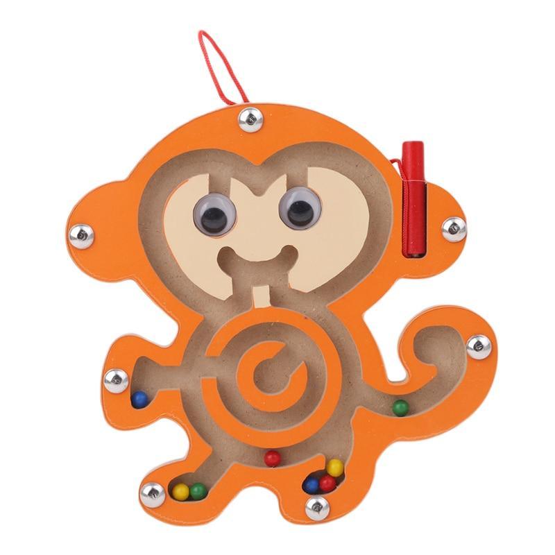 Wooden Magnetic Maze Puzzle Board for Kids Early Learning