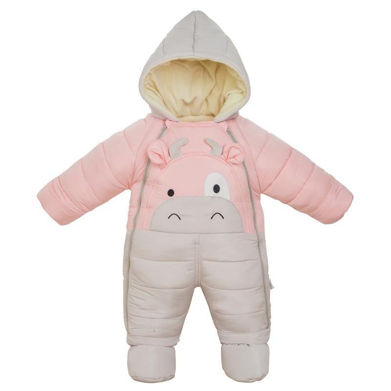 Playful Baby Winter Snowsuit – Cute Calf Design Padded Jumpsuit