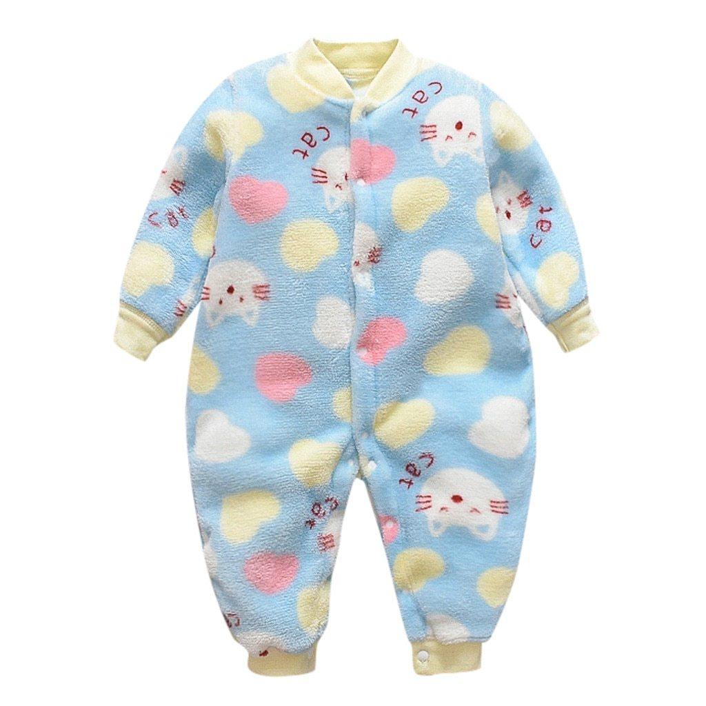Infant Cartoon Animal Fleece Romper - Warm Plush Jumpsuit