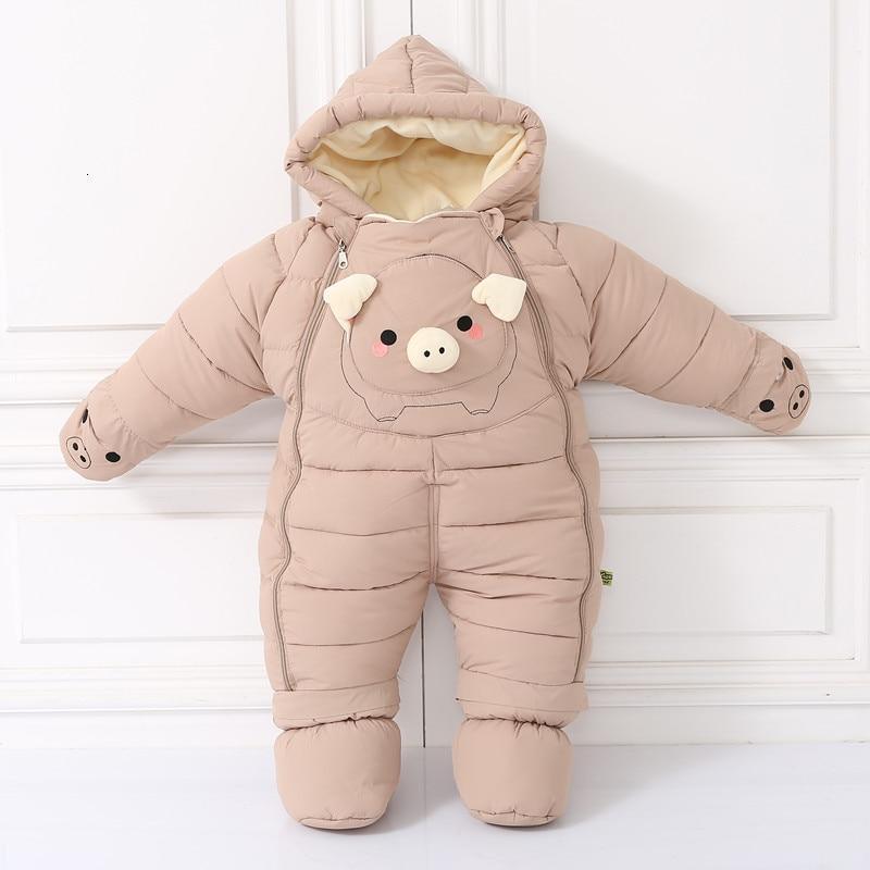 Playful Baby Winter Snowsuit – Cute Calf Design Padded Jumpsuit