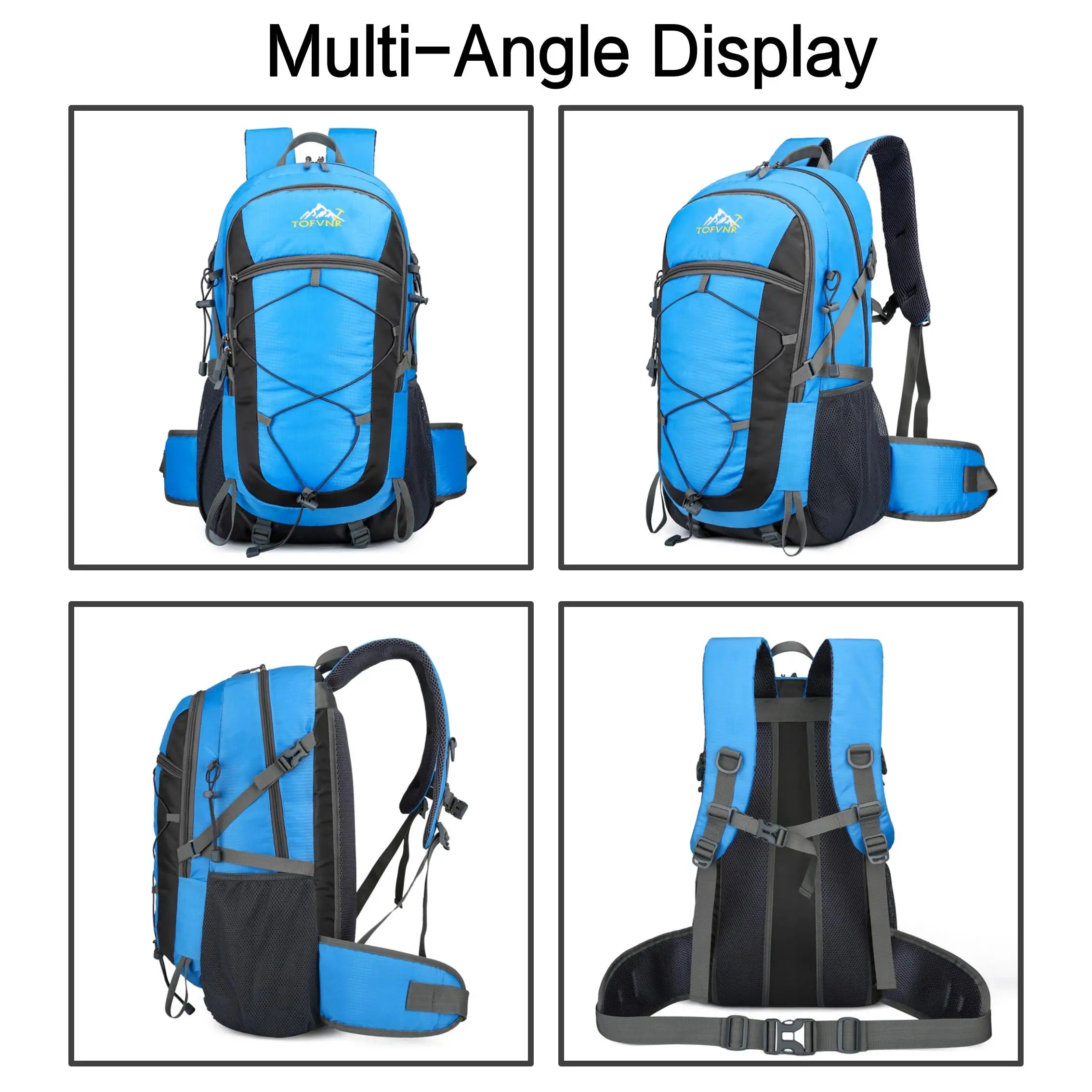 50L Lightweight Waterproof Hiking Backpack – Large Capacity Outdoor Mountaineering Bag for Travel & Adventure