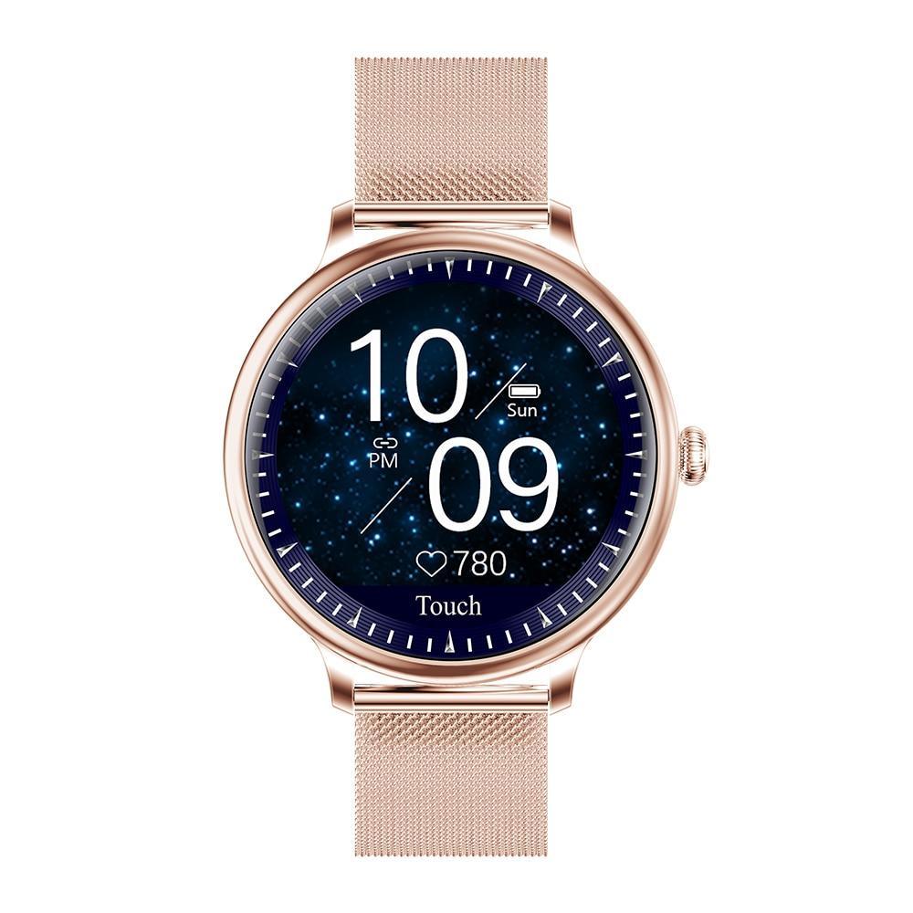Women's Round Screen Smart Watch with Heart Rate Monitor