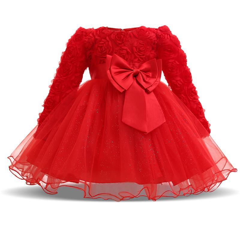 White Tulle Christening Gown First Birthday Party Ball Gown