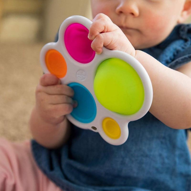 Colorful silicone and ABS sensory activity board for baby intelligence development