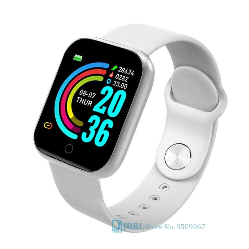Modern Stainless Steel Square Smartwatch for Fitness and Daily Wear