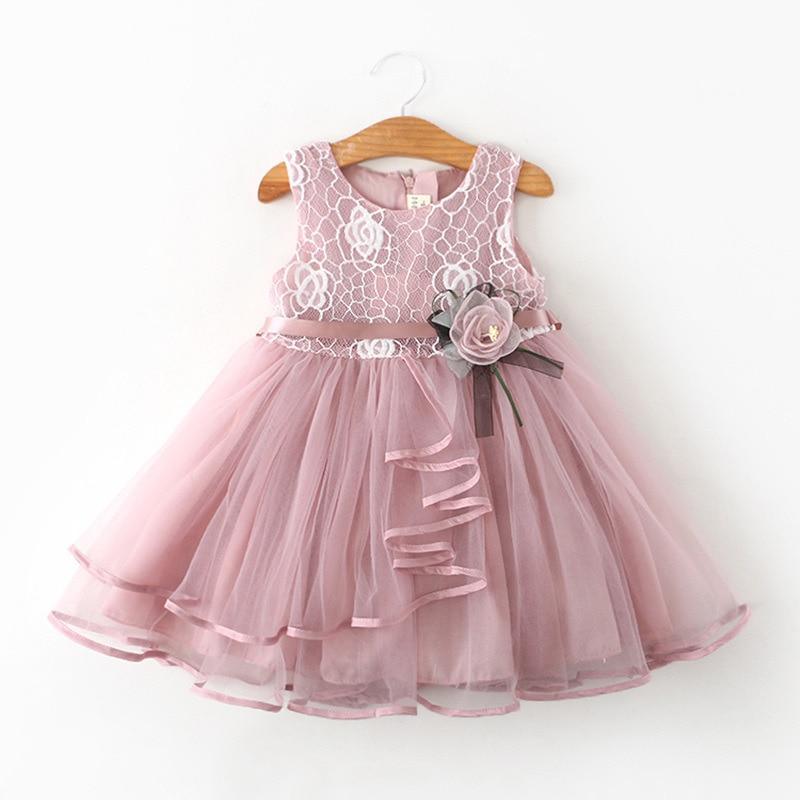 Luxury Floral Tulle Baby Girl Dress for Summer Parties and Events