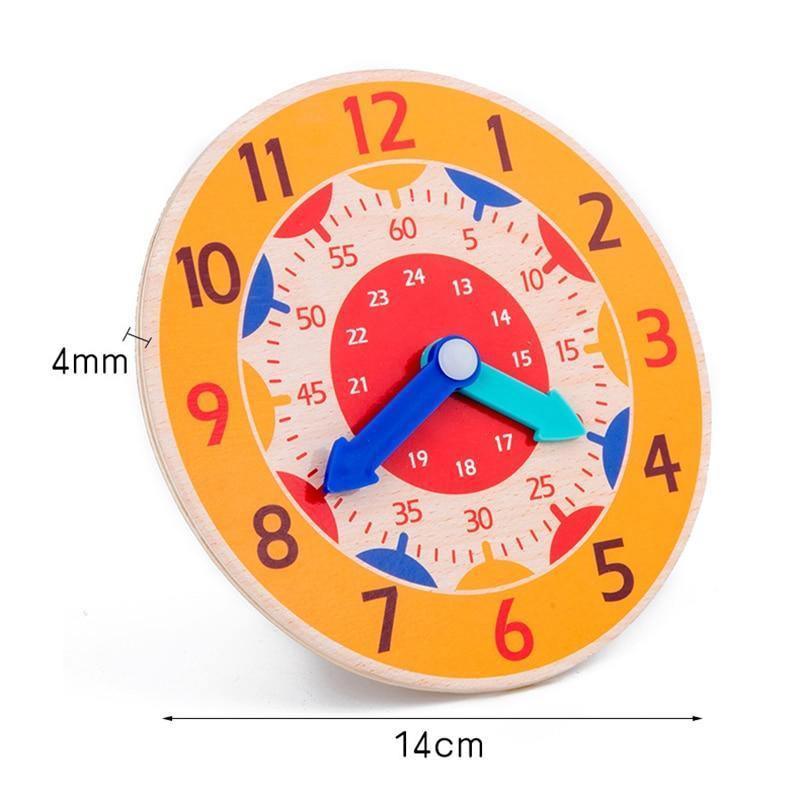 Educational Wooden Clock Toy for Kids Learning Time Cognition