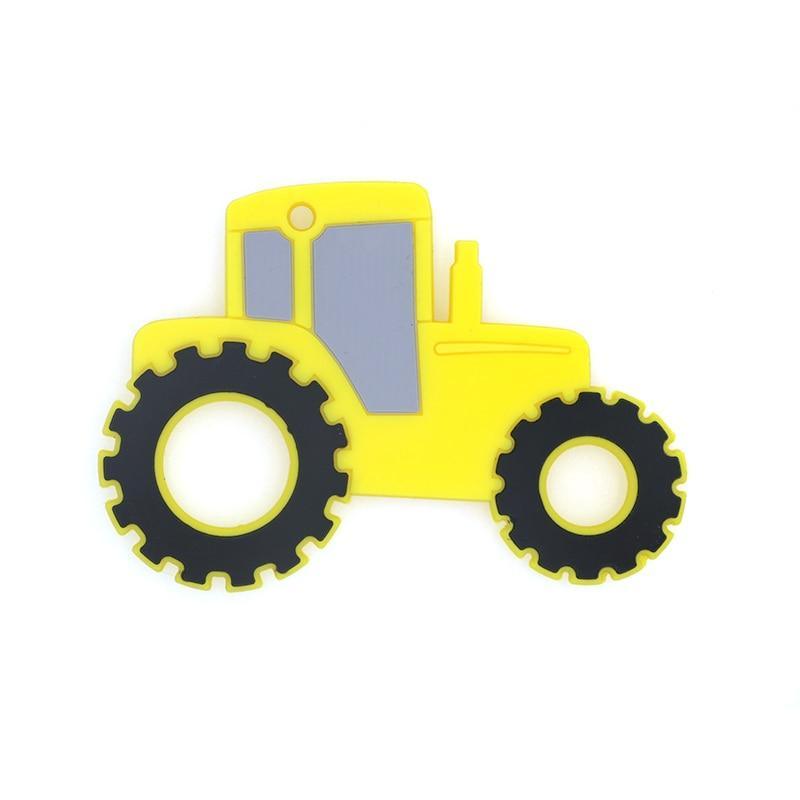 Car & Tractor Shaped Silicone Baby Teether - Pain Relief Toy