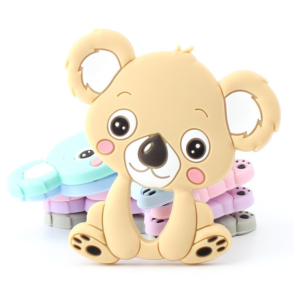 Baby Animal Silicone Teether Toy for Soothing Gums - Dog, Koala