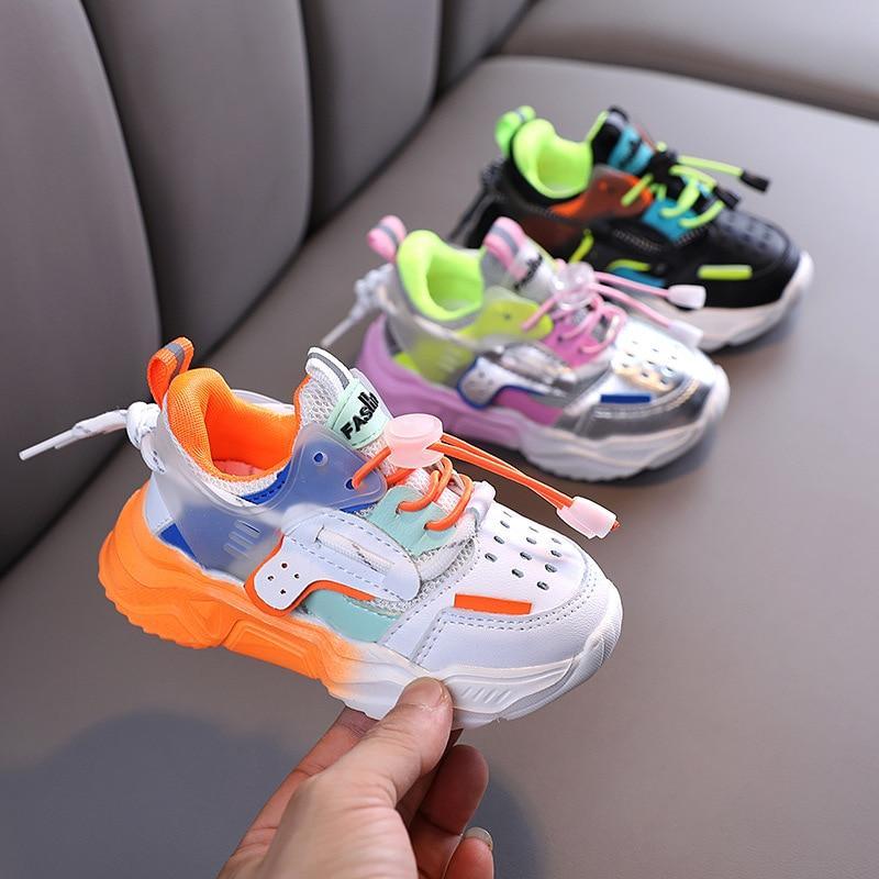 Stevvex outdoor kids sneakers with non-slip rubber soles and sporty strap design