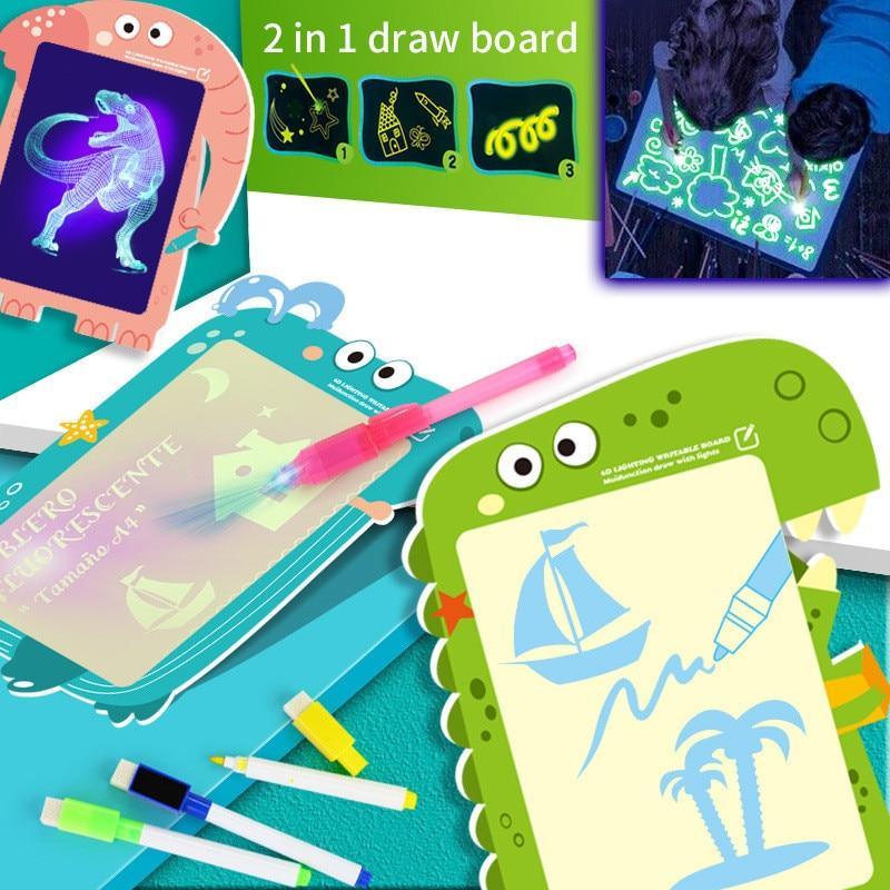 LED Luminous Magic Drawing Tablet - A4/A3 Light Tracing Pad