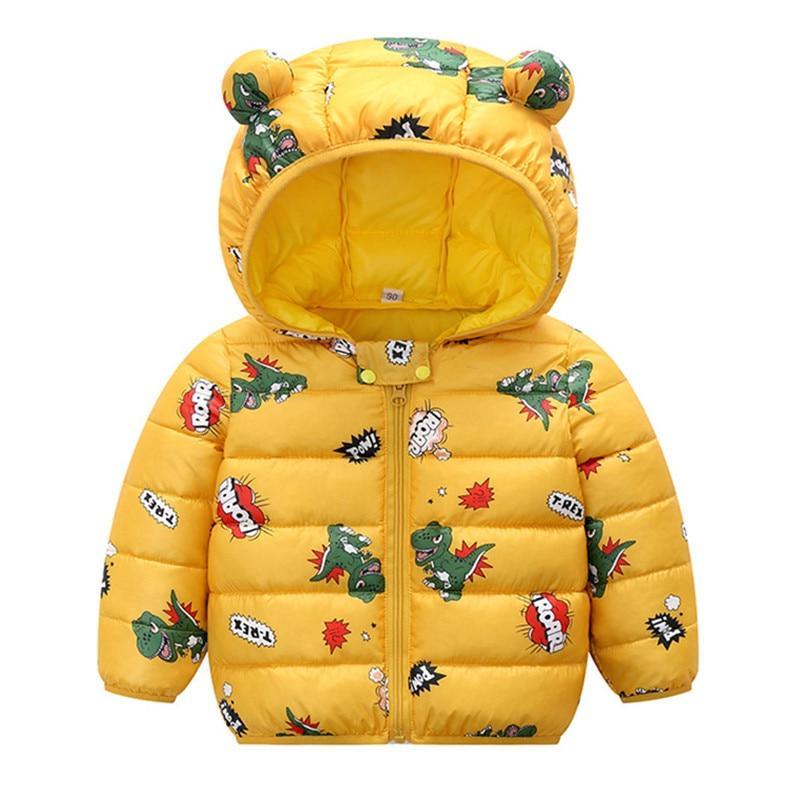 Playful Hooded Winter Jacket with Bear Ears for Kids