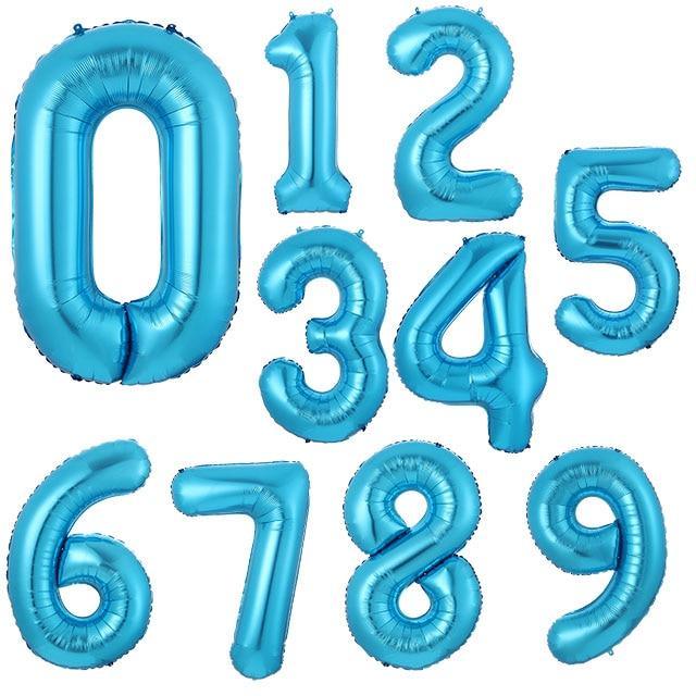 32-inch Giant Number Foil Balloon for Kids Birthday Party Decor