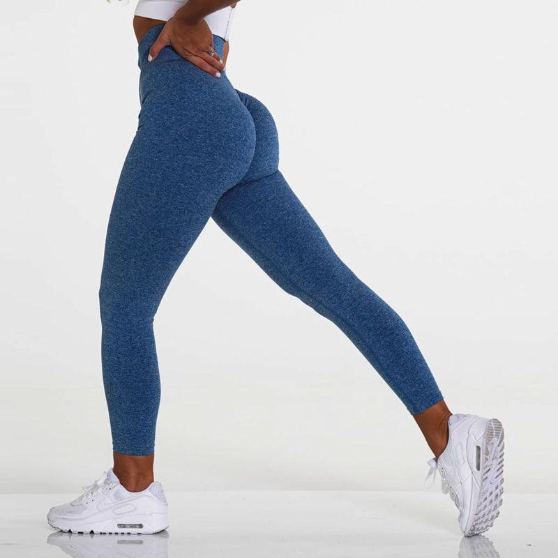 Pink High-Waist Seamless Workout Leggings - Sculpting Lift Pants