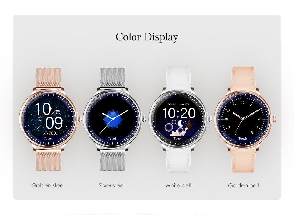 Women's Round Screen Smart Watch with Heart Rate Monitor