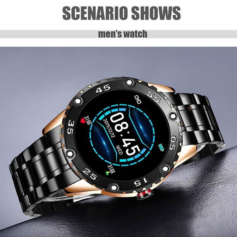 Men's Stainless Steel Smart Watch with Heart Rate & GPS Tracking