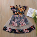 Playful Floral Princess Dress for Girls, Birthday & Summer
